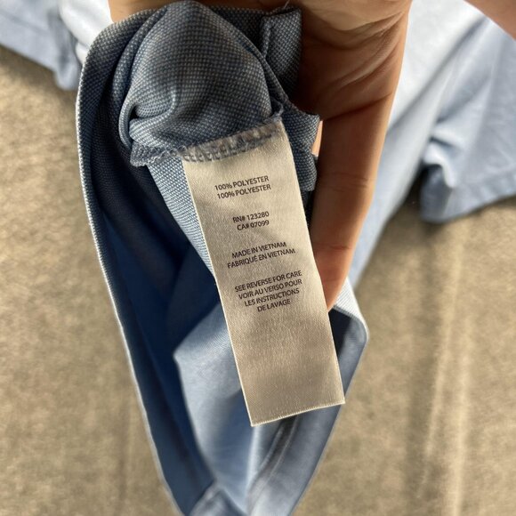 Travis Mathew Polo Shirt Mens Medium Blue Pebble Beach Golf Links Performance - Picture 13 of 14